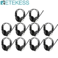 RETEKESS 10Pcs TR101 FM Headphone Radio Receiver Wireless Headset Radio Receiver for Conference Meeting Translation