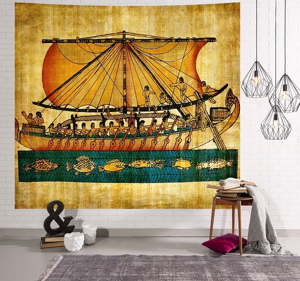 Ancient Egyptian Writing Stone Egypt Round Beach Towel Mats Shawl