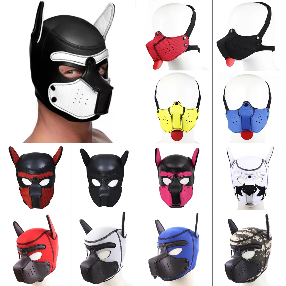 Купить Секс товары | New Neoprene Puppy Play Dog Hood Mask,BDSM Slave  Bondage Pet Role Play Party Pup Mask,Removable Nose,Erotic Sex Toys For  Couple