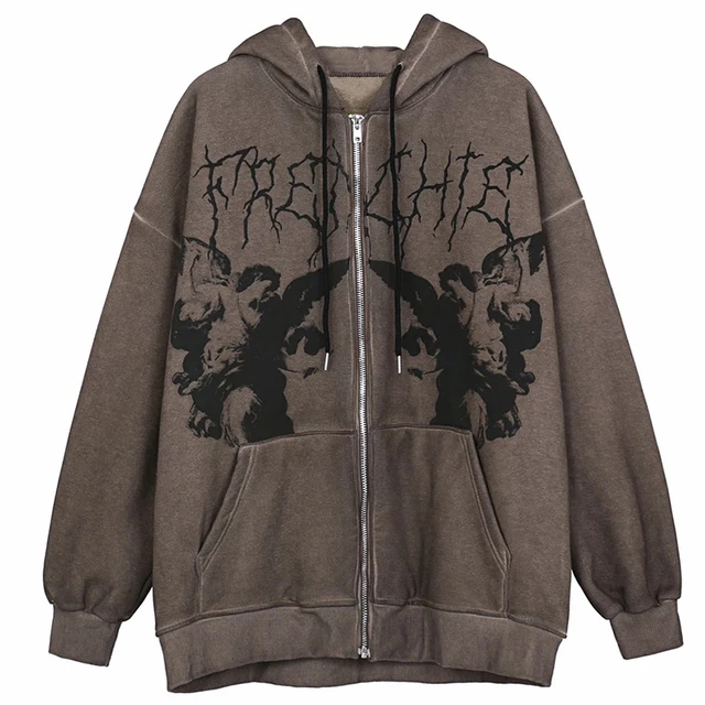 Y2K Gothic Sweatshirt Oversized Hoodie 