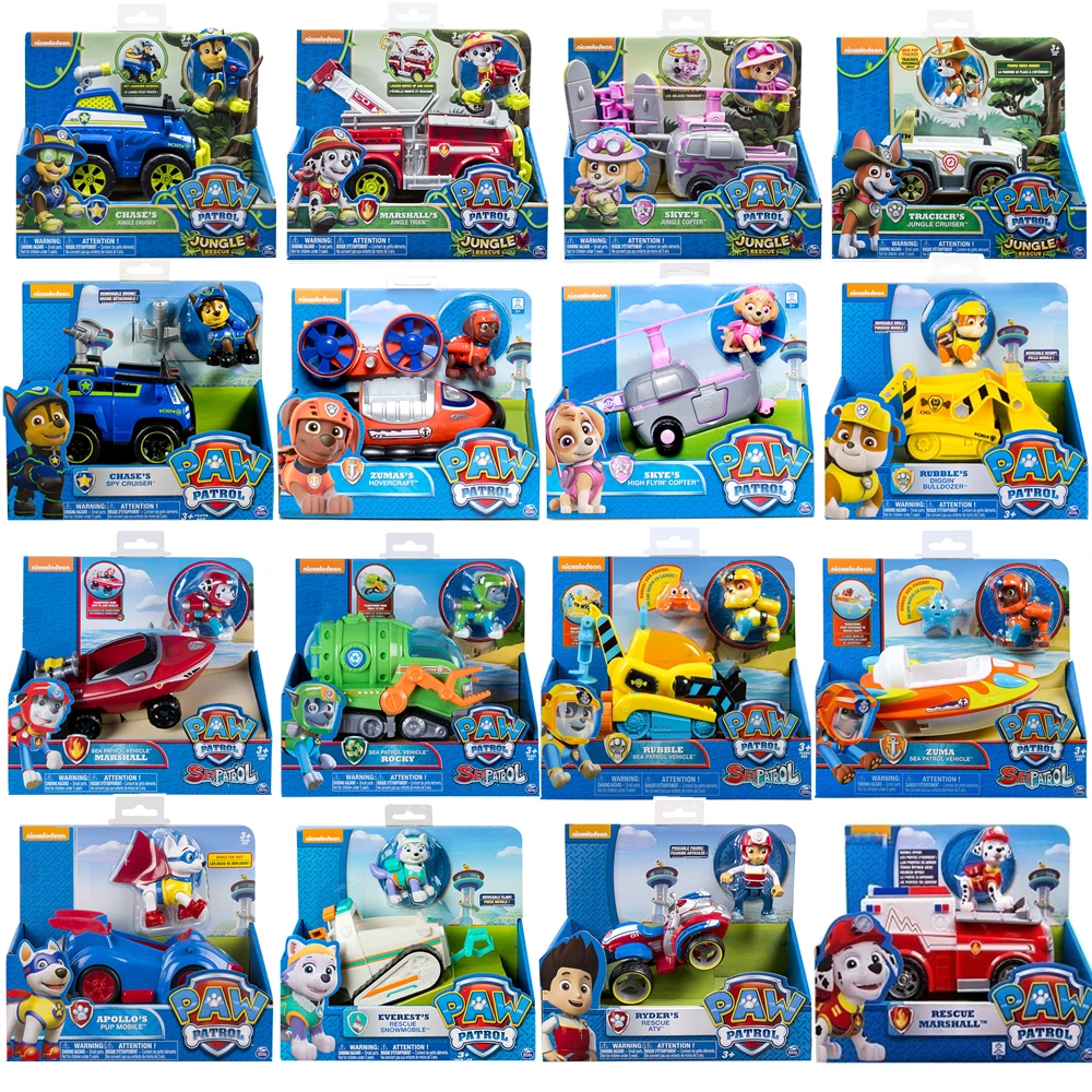 paw patrol vehicles set