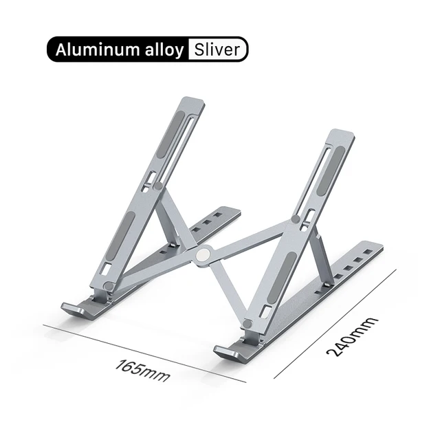 CABLETIME Laptop Stand Portable Holder Foldable Aluminum Alloy for Notebook Macbook Dell iPad Tablet Stand C387-animated-img