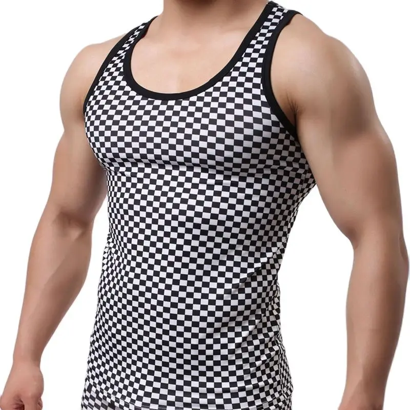 CLEVER-MENMODE Men's Workout Slim Tank 