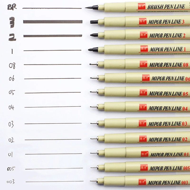 7/9pcs Sakura Liner Pen Set Waterproof Black Fineliner Micron Pen Design  Sketch Drawing Marker Artist