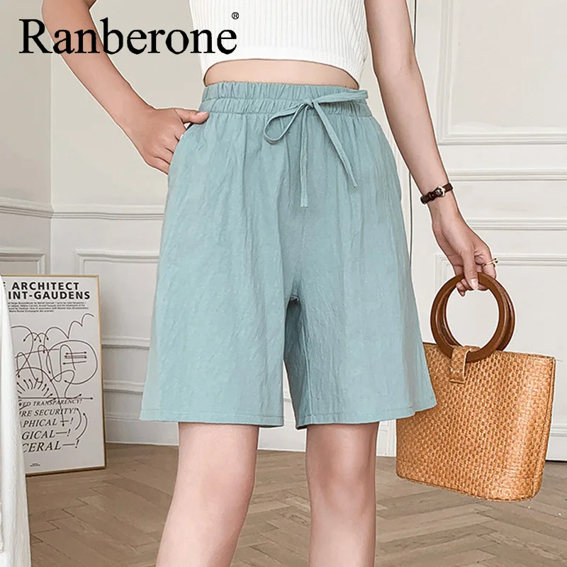 Ranberone Summer Casual Cotton Shorts 