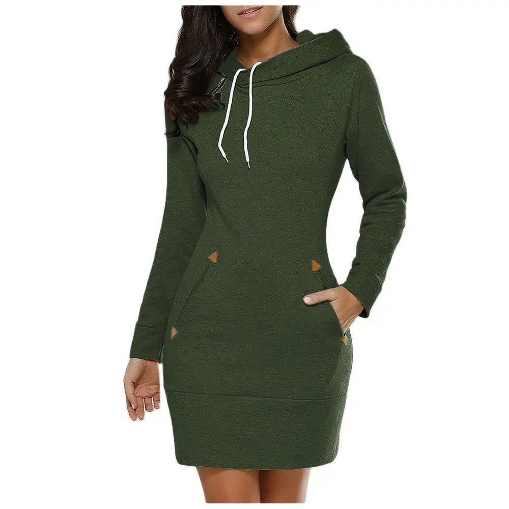 Women Autumn Winter Dresses Turtleneck 