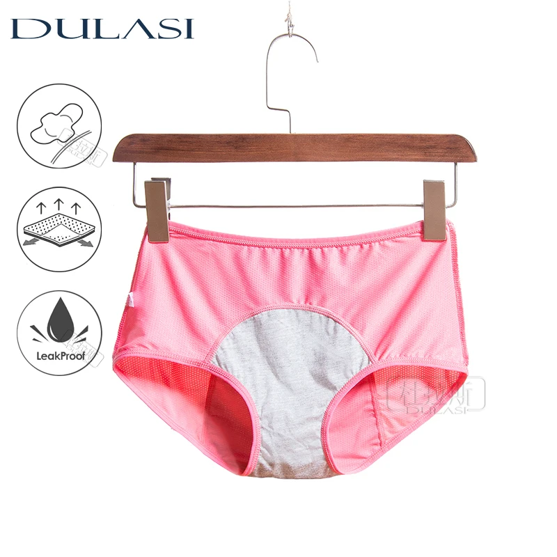5pcs/Set Leak Proof Menstrual Panties Women Period Underwear Sexy Pants  Physiological Underwear Plus Size Waterproof Briefs