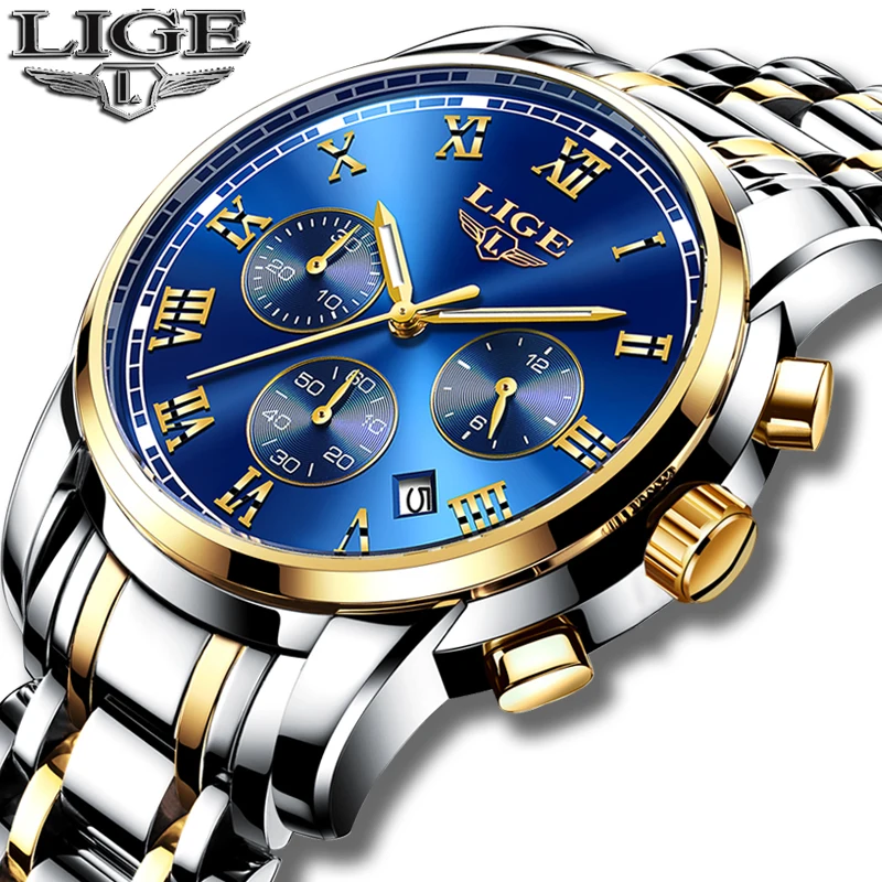Купить Мужские часы | 2022 New Watches Men Luxury Brand LIGE ...