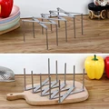Flexible Pot Lid Organizer Dish Rack Houseware Plate Steel While Cooking Kitchen Cabinet Pantry Pan Organizer Holder Accessories preview-5
