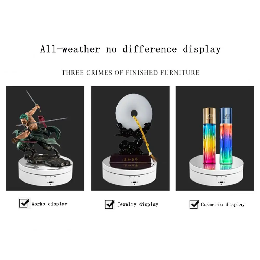 Foleto 20cm 360 Degree 220V Electric Auto-Rotation Photography Rotating  Turntable Display Stand For Product Display