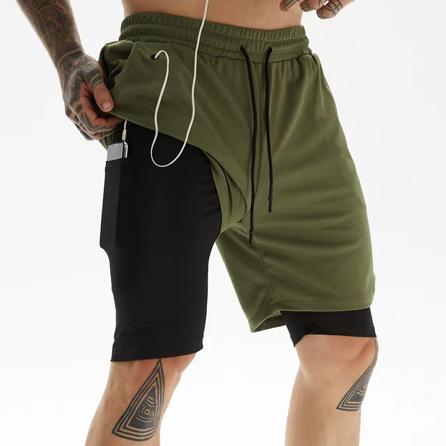 camo 2 in 1 shorts