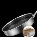 Stainless Steel Skillet Non-stick Fry Pan Both gas cooker and induction cooker Multipurpose Cookware Use for Home Kitchen preview-3