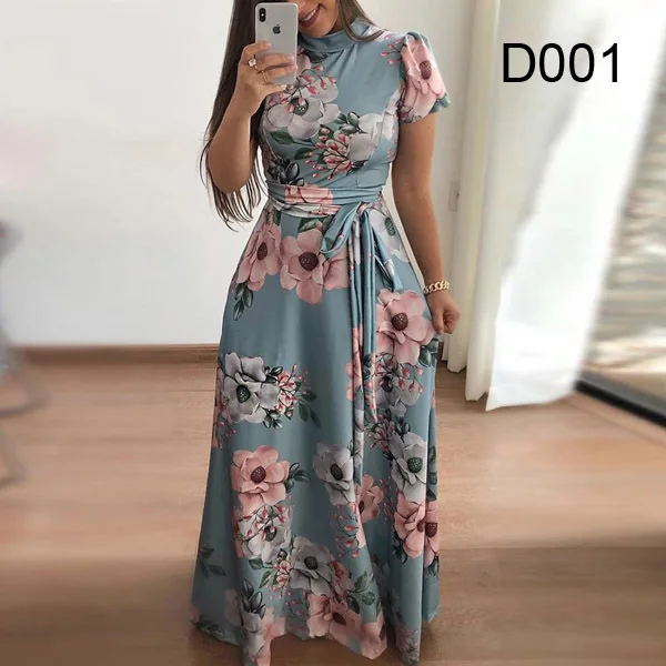 Women Summer Maxi Dress Casual 