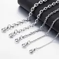 Stainless Steel Silver Color O Shape Chain Necklace 1.6mm / 2.4mm / 3mm / 4mm / 5mm Fashion Men And Women New Jewelry preview-4