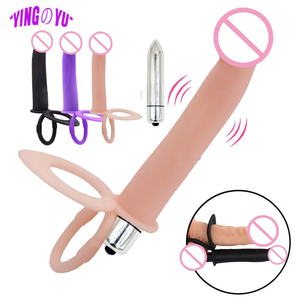 Купить Секс товары | 10 Frequency Double Penetration Vibrator Strap On Penis  Vagina Dildo Vibrating Male Penis Anal Plug Adult Sex Toys for Couples