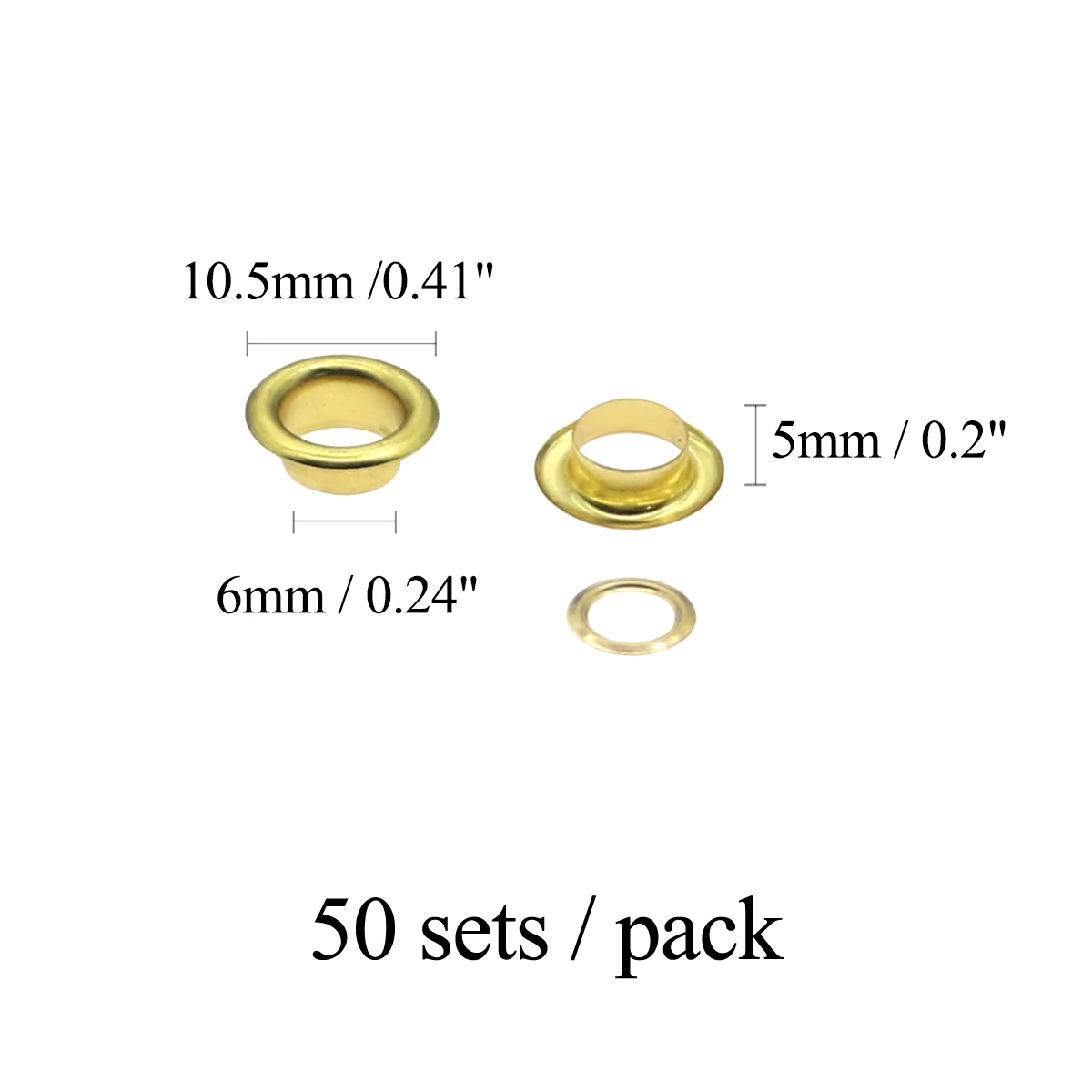 50sets/pack(Outer diameter)13mm (internal)8mm (high)4mm bronze