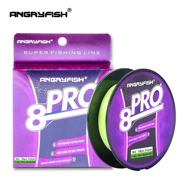 Купить Рыбная ловля Angryfish New Pro 8x 300M Braided Fishing Line