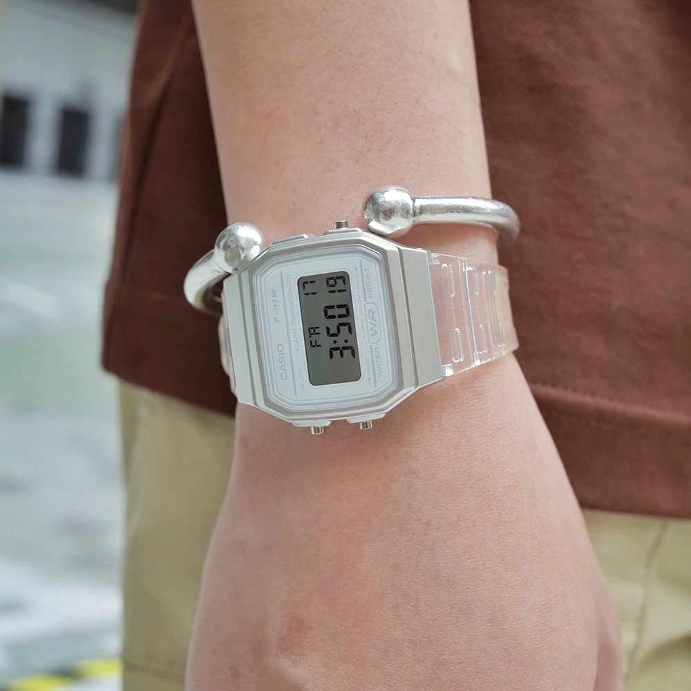 casio f91w transparent