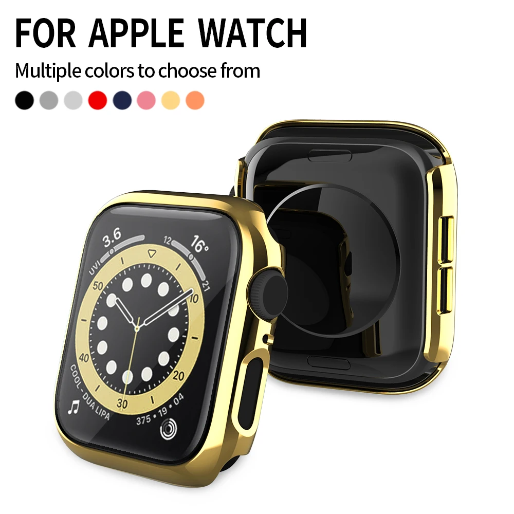 Glass+Case for iWatch Case Cover for Apple Watch Case 44mm 42mm 40mm 38mm Series 6 5 4 3 2 1 SE Protector Accessories