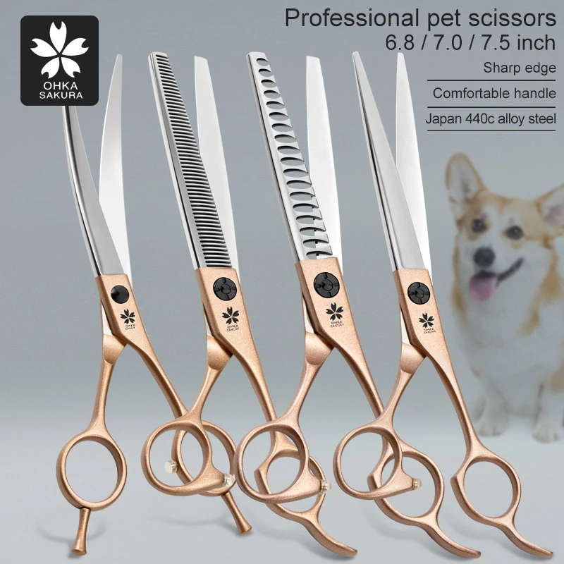 5pcs/Set Stainless Steel Pet Dogs Grooming Scissors Suit