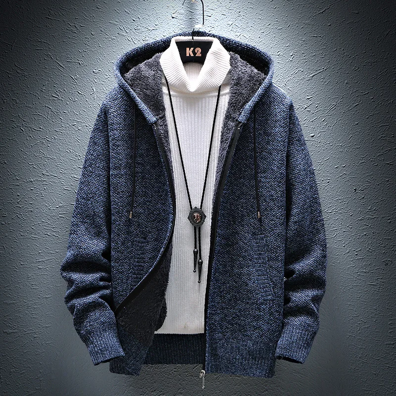 Winter New Mens Fleece Sweatercoat 