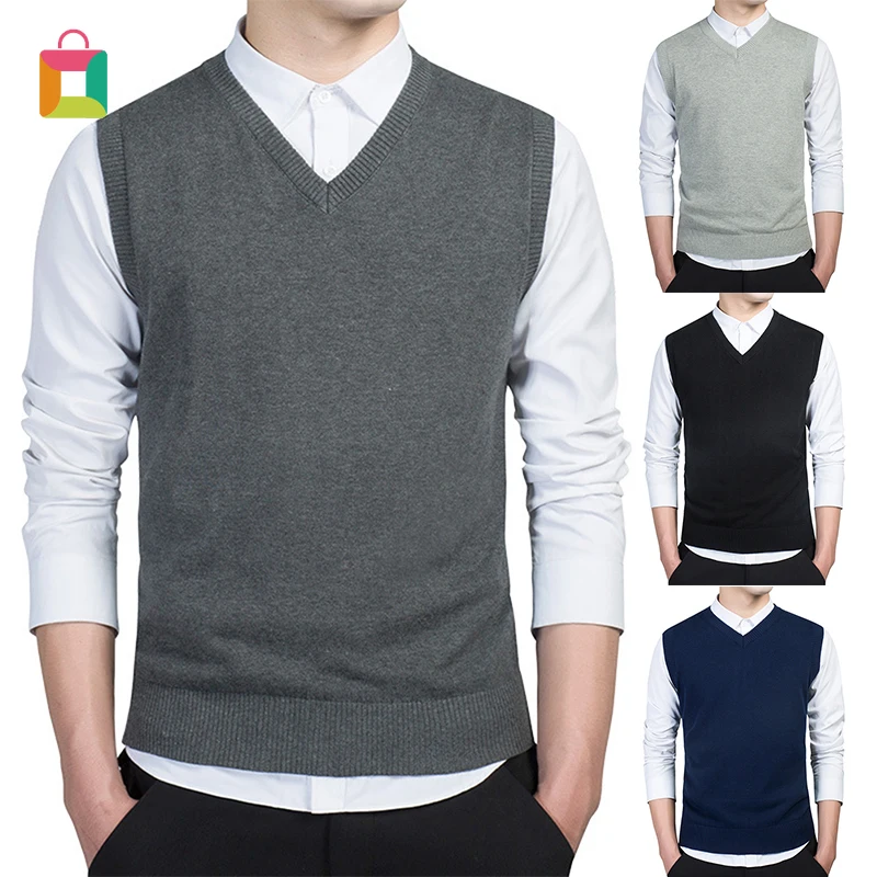 Men's sleeveless sweater vest men's 