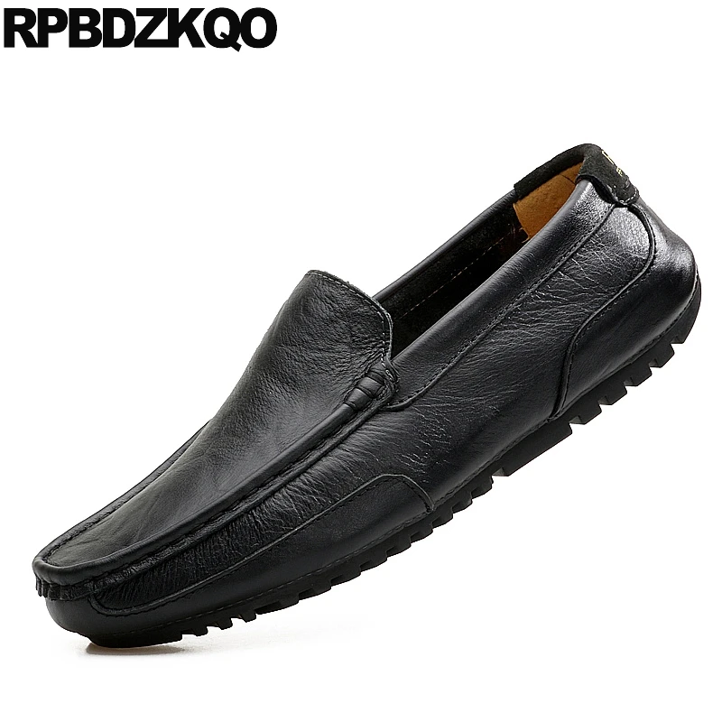 black round toe loafers