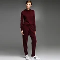 adishree womens winter 100% Cashmere sweater and auntmun women Pullovers Women's Sets knitted High Quality Warm Female Pants top preview-1