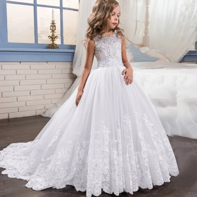 white long princess dress