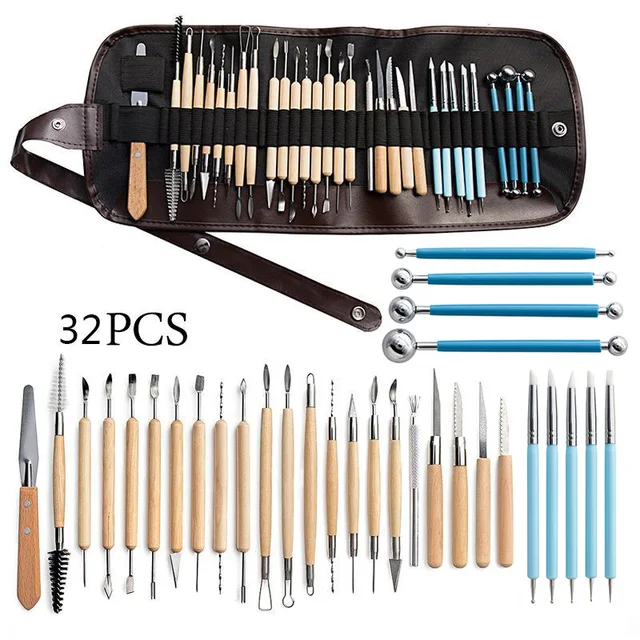 61pcs/set Clay Tools Sculpting Kit Sculpt Smoothing Wax Carving