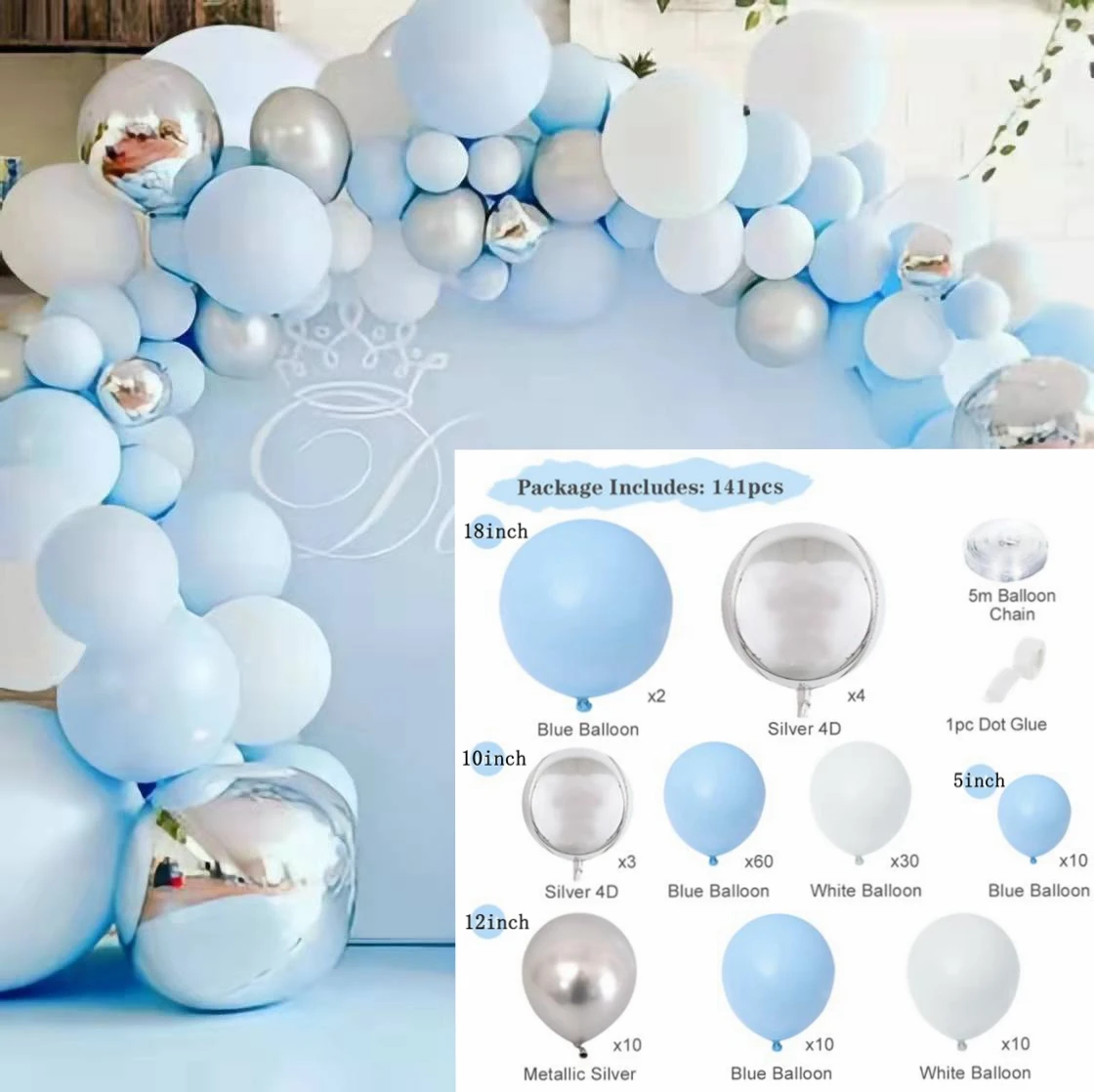 Αγορά Εορταστικά, προμήθειες πάρτυ  Balloon Garland Arch Kit Wedding  Birthday Balloons Decoration Party Balloons For Baby Shower Decor Ballon  Baloon Accessories