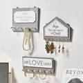 Key Holder Wall Hooks Hangers Wall Hooks Decorative Coat Hook Home Decore Minimalist Wood Home Decoration Accessories preview-6