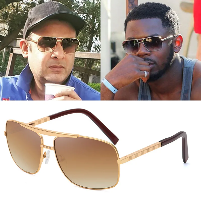 Gradient Square Sunglasses Men Women 2024 Trendy Vintage Brand