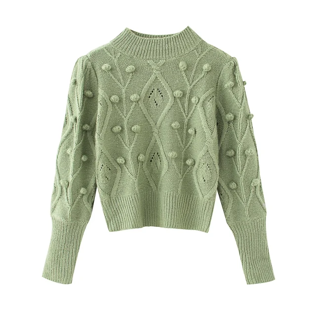 Vintage Women Elegant Green Sweaters 