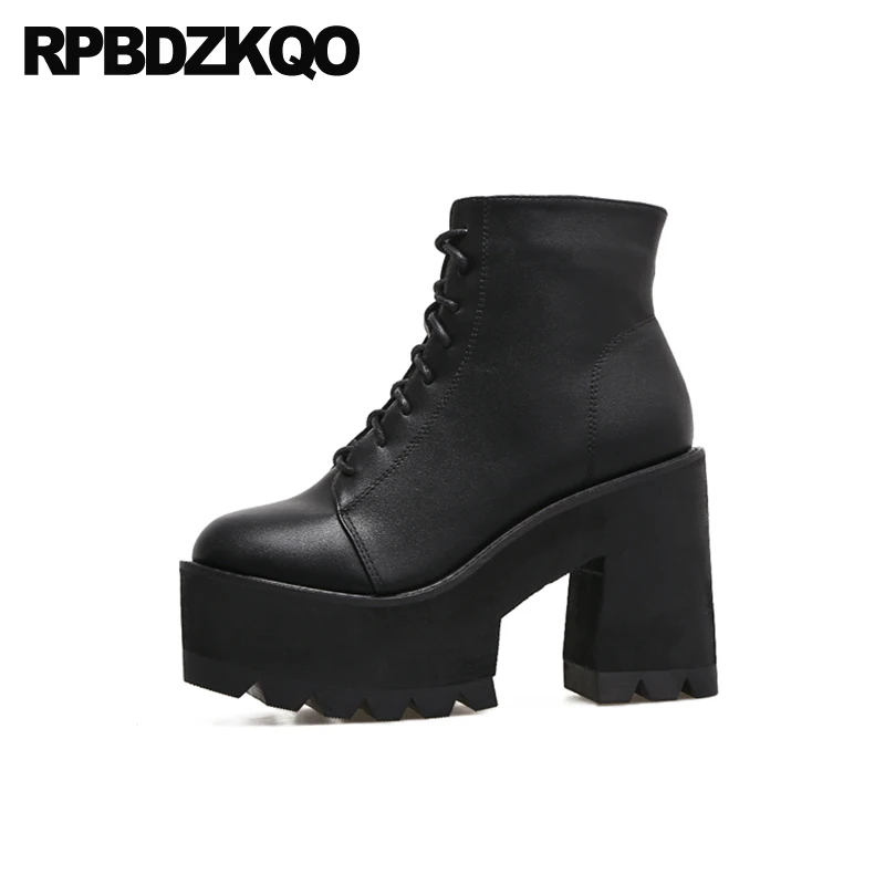 goth chunky platform boots