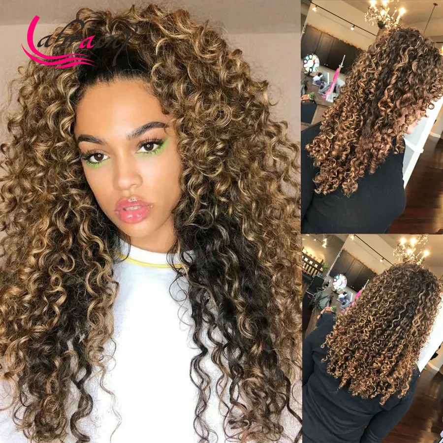 blonde curly frontal