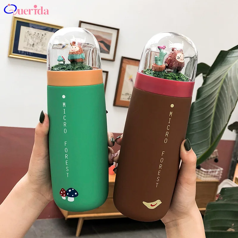 330/350/500ml Stainless Steel Mini Thermos Mug Cute Water Bottle For Girls  Travel Vacuum Flasks Thermal Bottle Coffee T…