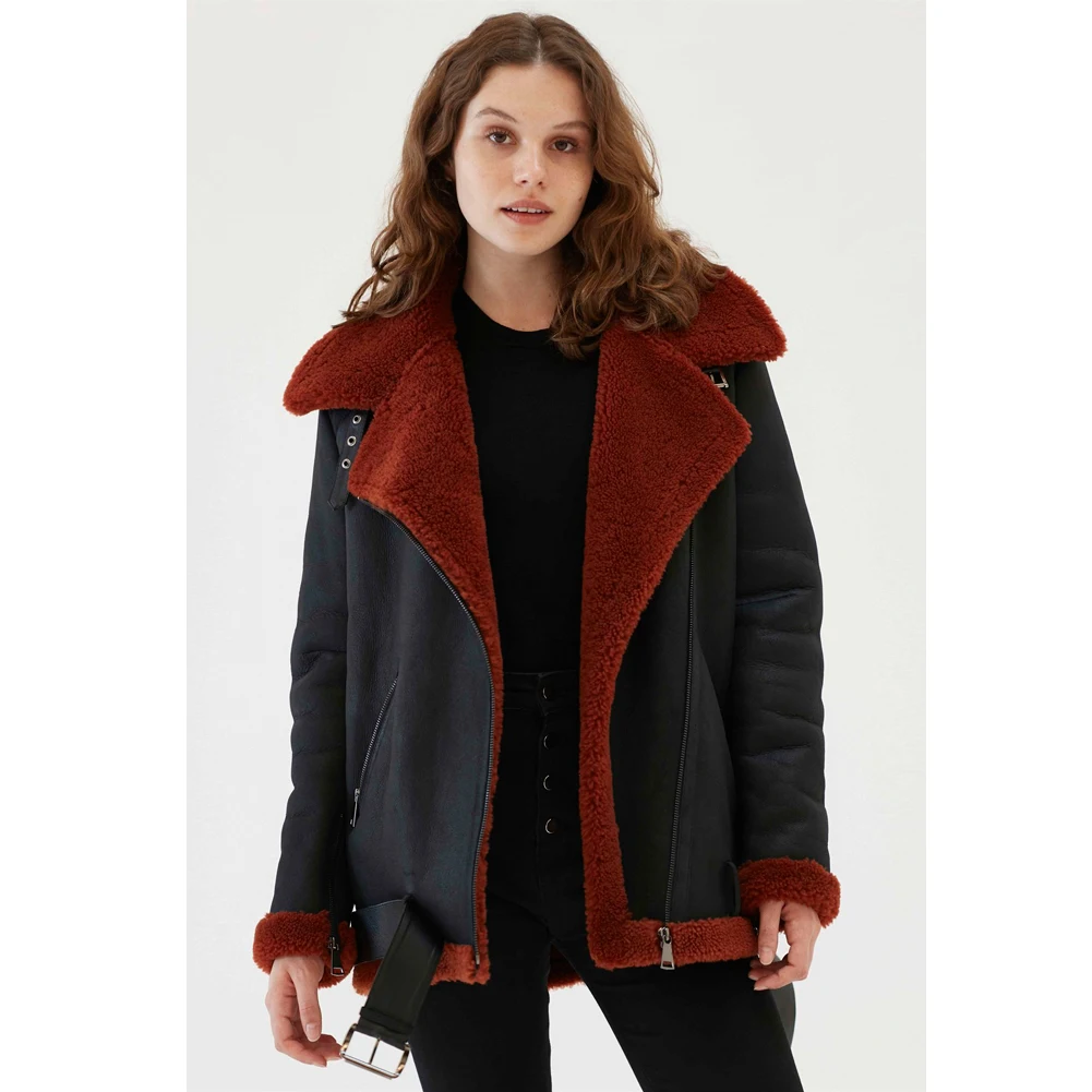 women's shearling coats and jackets