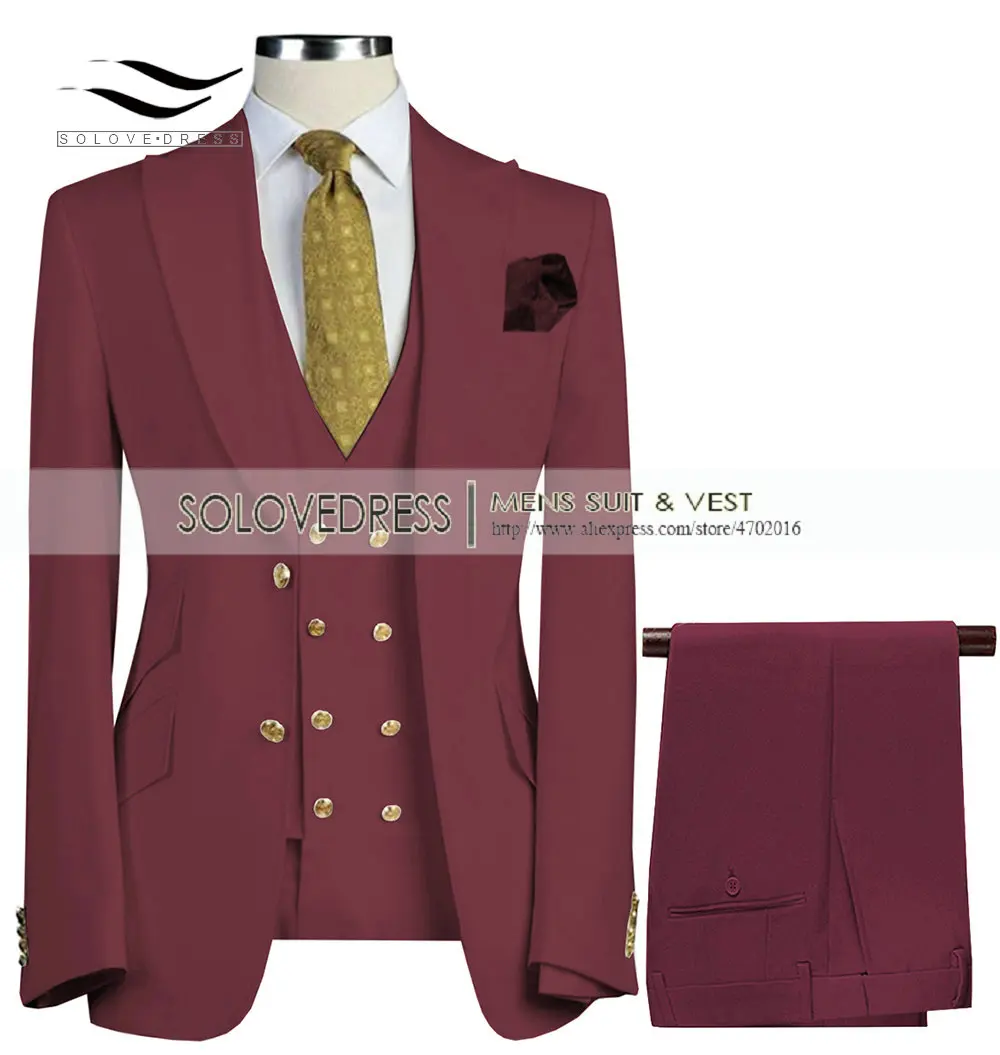 Formal Wedding suit(Blazer+Pants+Vest 