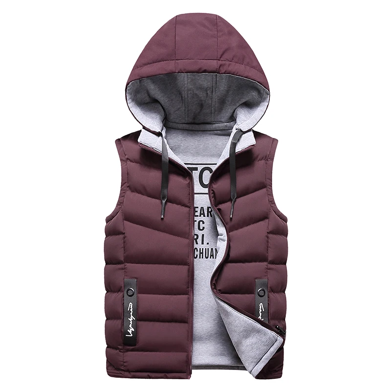 hooded winter vest mens