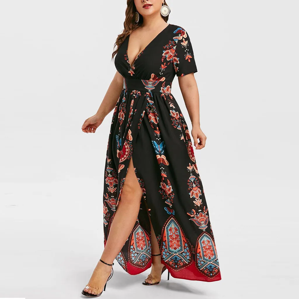 V-Neck Fashion Dress 