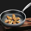 Stainless Steel Skillet Non-stick Fry Pan Both gas cooker and induction cooker Multipurpose Cookware Use for Home Kitchen preview-1