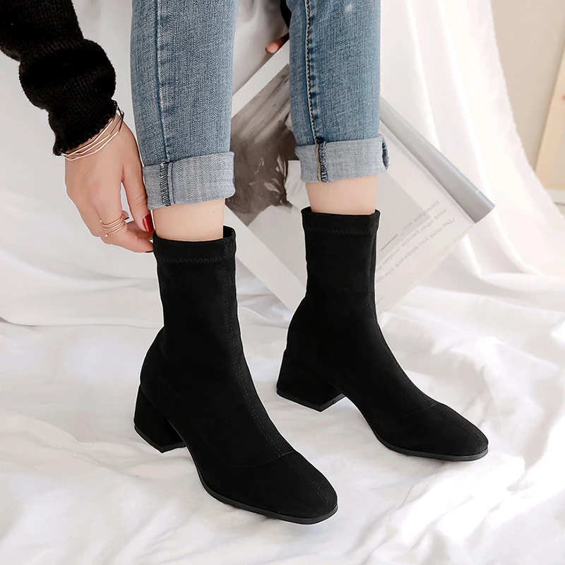2021 New Flock Ankle Boots Women For 
