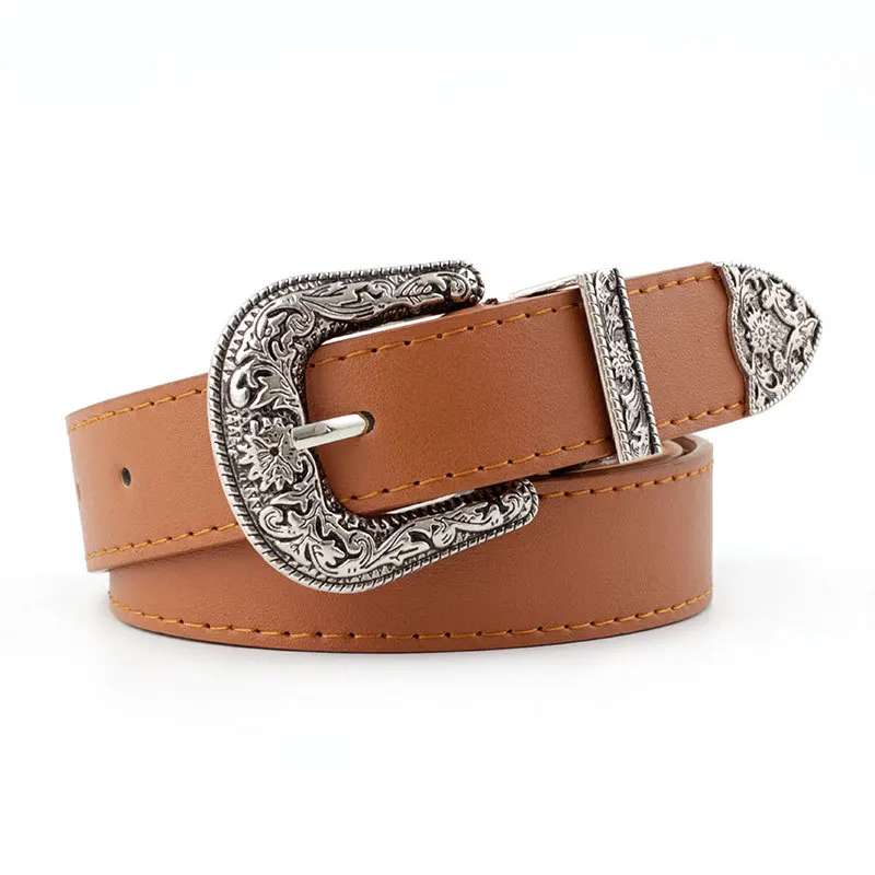 womens brown belt for dress