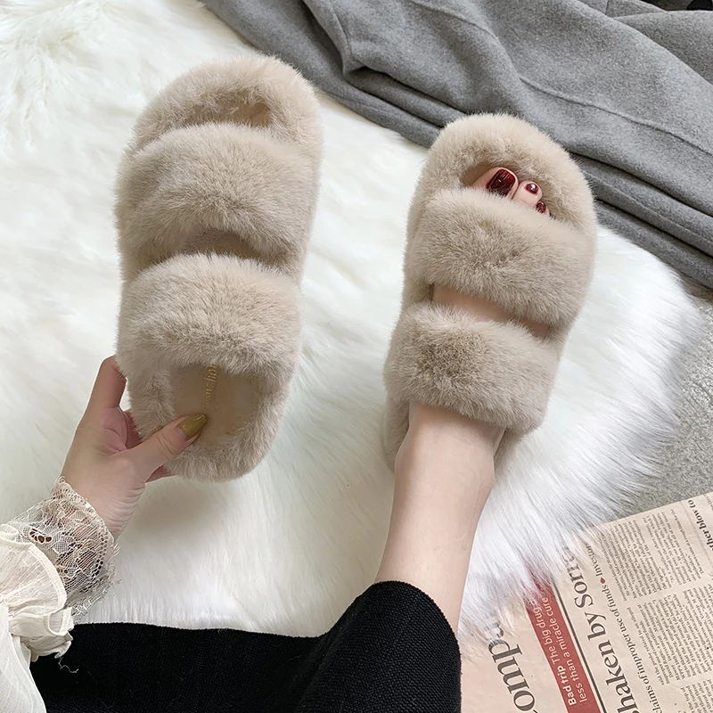 winter fuzzy slippers