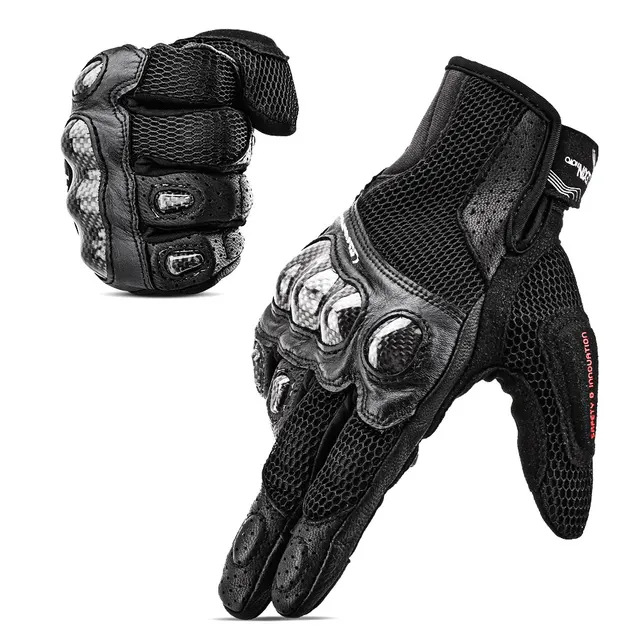 motorcycle gloves metal