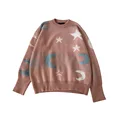 Small fresh plush star moon long-sleeved  women winter new Korean student loose pullover sweater preview-5