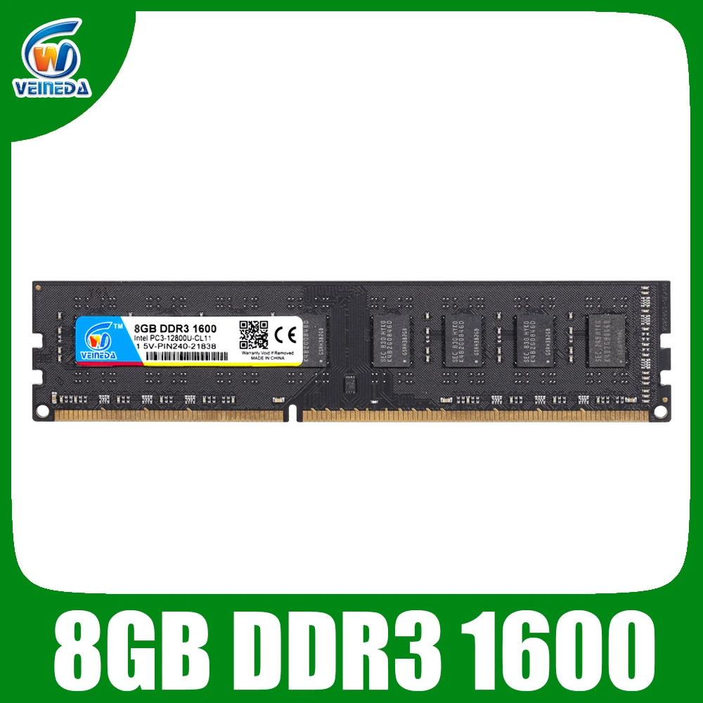 VEINEDA DDR3 4GB 8GB Memoria Ram ddr 3 1333 1600 For All or For some AMD Desktop PC3-12800 Compatible 2GB Brand New-animated-img