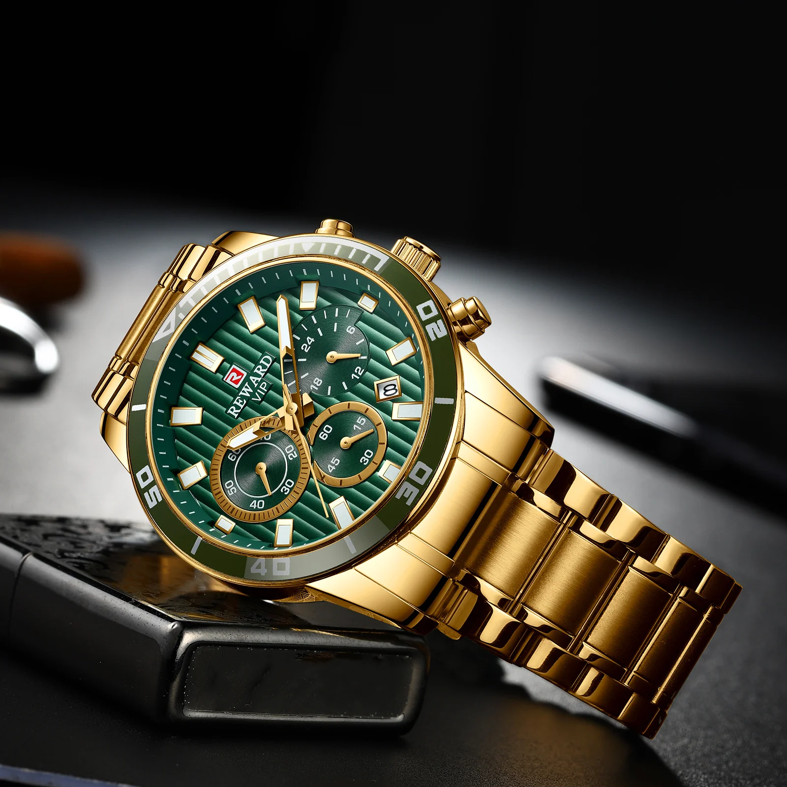 Source oem logo luxury top gold relogio masculino male brands wristwatches  mens cheap designer style mens men wheel watch automatique on m.
