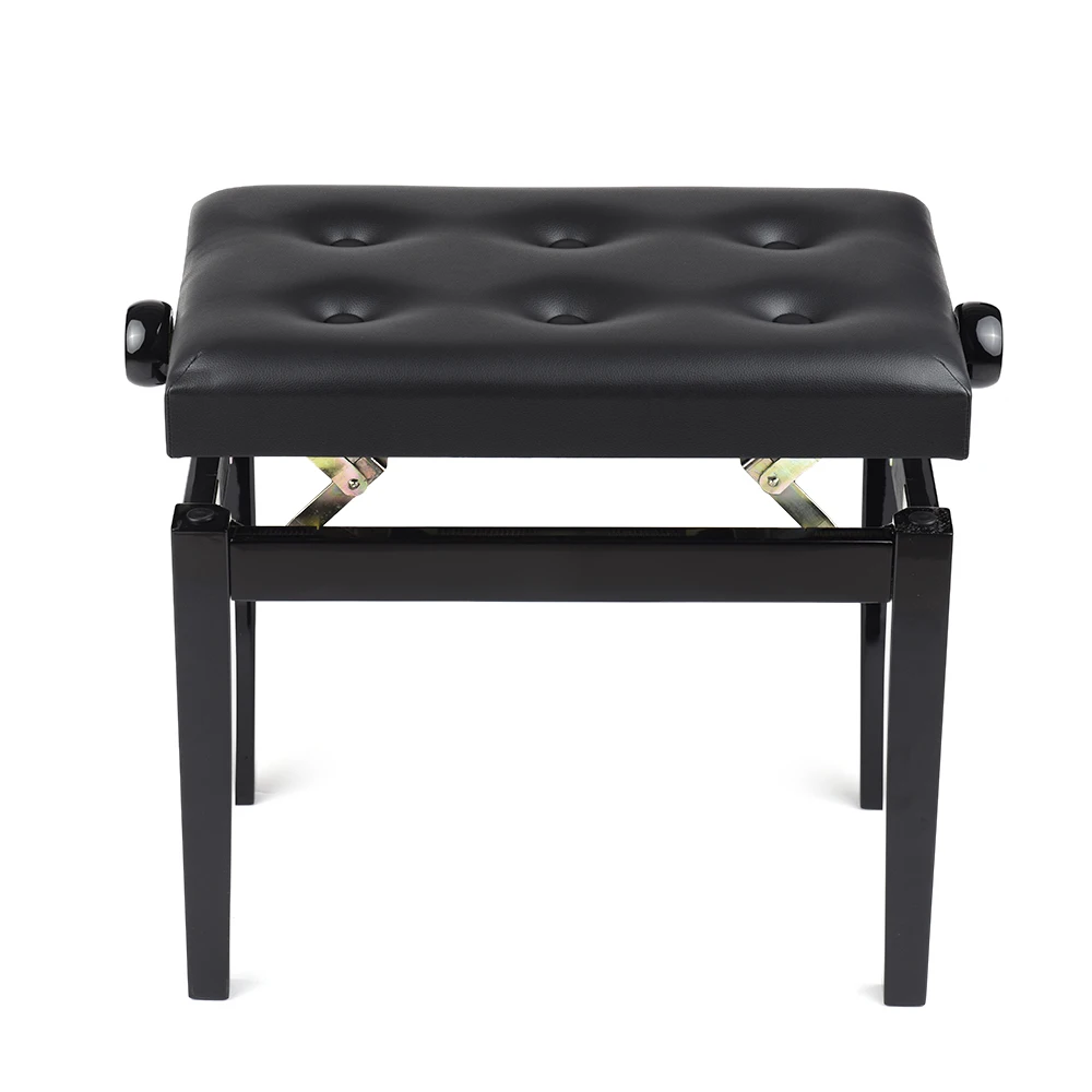 black adjustable piano stool